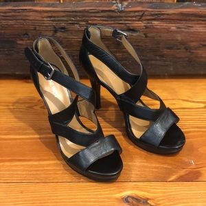 Nine West Black Crisscross Heels